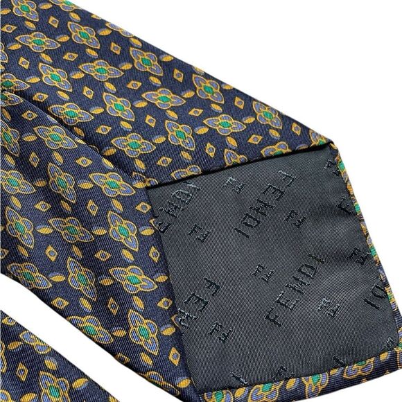 FENDI Silk Tie Navy - Picture 7 of 10
